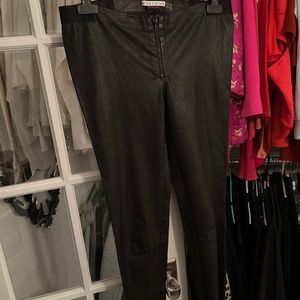 Lambskin Leather pants length: 40” waist: 31 with slim elastic band